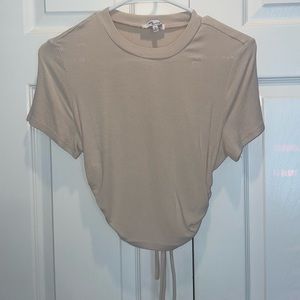 Boutique cropped t-shirt with open back